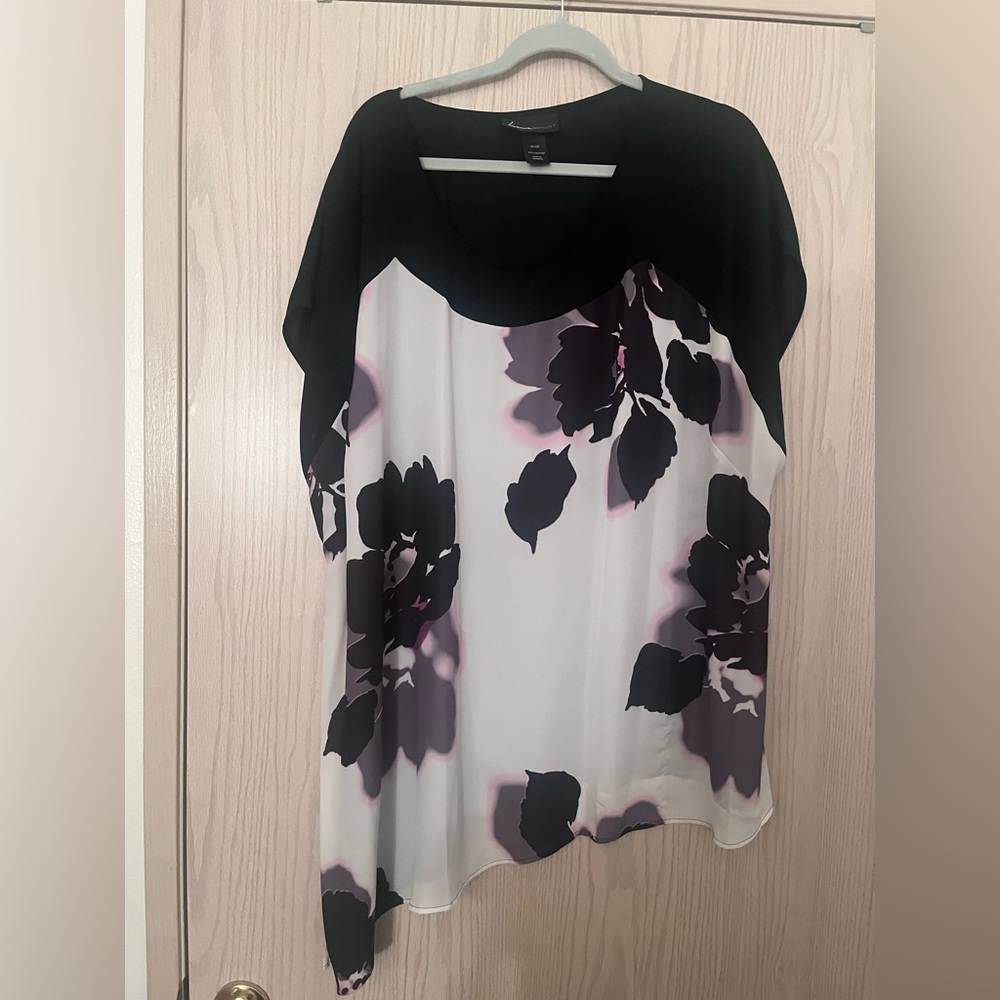 Lane Bryant Floral Black and White Women's Top